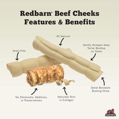 Beef Cheek Roll Dog Chew, Small/Medium