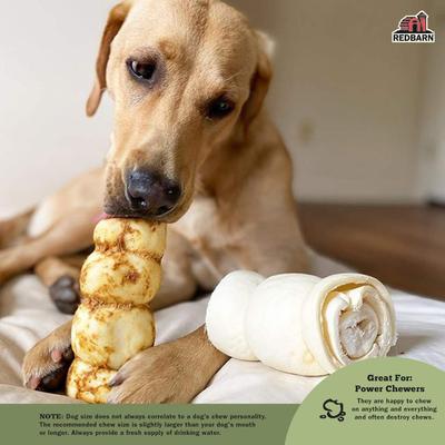 Rollito de mejilla de res masticable para perros, tamaño pequeño/mediano