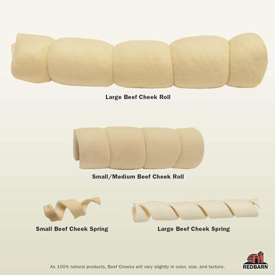 Beef Cheek Roll Dog Chew, Small/Medium