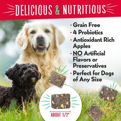 Meaty Bites Beef Liver & Apples Grain-Free Freeze-Dried Dog Treats, 2.25-oz bag