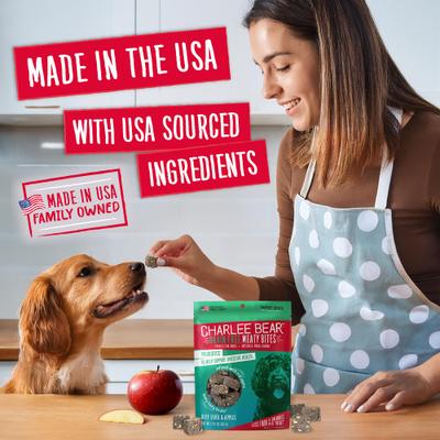 Meaty Bites Beef Liver & Apples Grain-Free Freeze-Dried Dog Treats, 2.25-oz bag