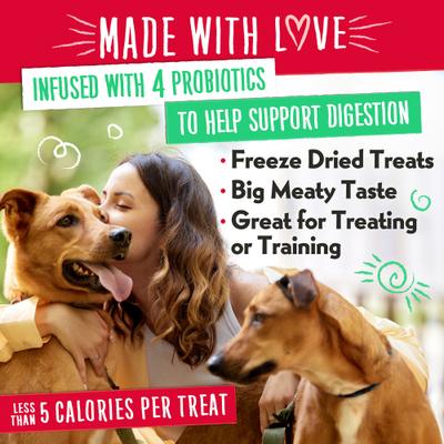 Meaty Bites Beef Liver & Apples Grain-Free Freeze-Dried Dog Treats, 2.25-oz bag