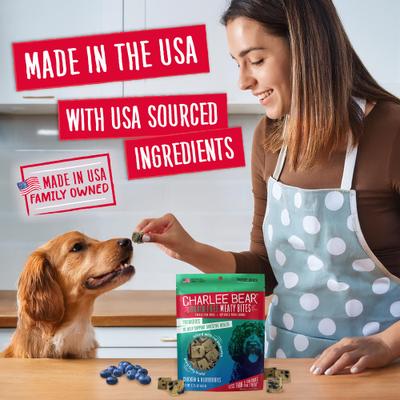 Meaty Bites Chicken & Blueberries Grain-Free Freeze-Dried Dog Treats, 2.25-oz bag
