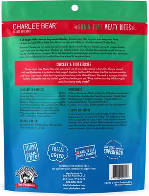 Meaty Bites Chicken & Blueberries Grain-Free Freeze-Dried Dog Treats, 2.25-oz bag