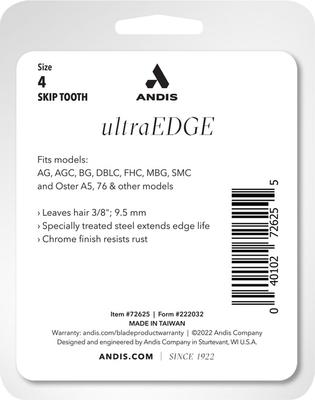 4 Skip Tooth UltraEdge Dog & Cat Clipper Blade Set, 9.5 mm