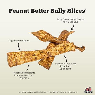 Bully Slices Peanut Butter Flavor Beef Dog Treats, 9-oz bag