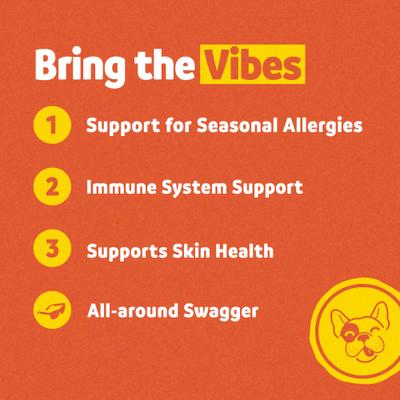 Bundle: Vibeful Favorites Bundle – Allergy & Calming Support Peanut Butter Dog Soft Chew Supplements, 28 count