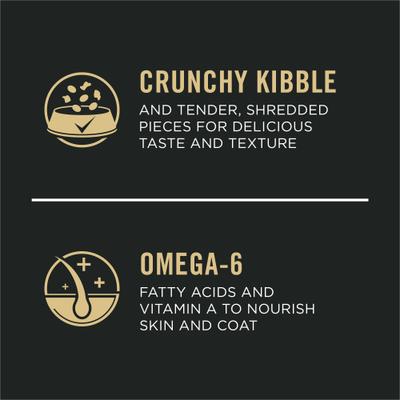 Alimento seco para perros con fórmula de pollo y arroz desmenuzado con alto contenido proteico y probióticos, bolsa de 35 lb