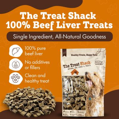 Single Ingredient Beef Liver Freeze-Dried Dog & Cat Treats, 1-lb bag