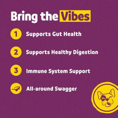 Bundle: Vibeful Favorites - Mobility, Probiotic & Allergy Beef, Pumpkin, & Peanut Butter Dog Soft Chew Supplements, 42 count bundle