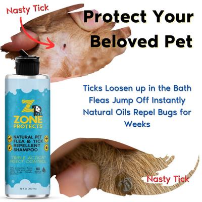 Pets Natural Flea & Tick Repellent Shampoo, 16-oz bottle, 1 count