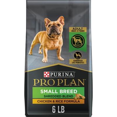Alimento seco para perros adultos de razas pequeñas con mezcla triturada de pollo y arroz, bolsa de 34 lb
