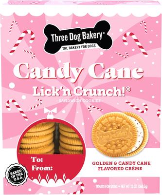 Lick'n Crunch Festive Holiday Candy Cane Dog Treats, 13-oz bag