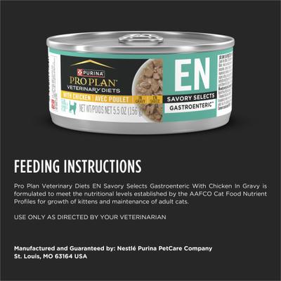 EN Gastroenteric Savory Selects in Gravy with Chicken Wet Cat Food, 5.5-oz can, case of 24