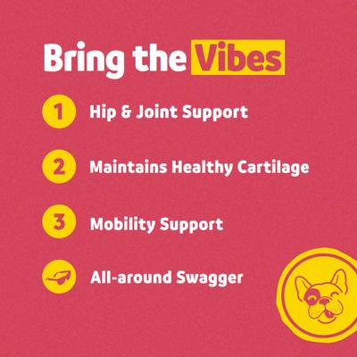 Bundle: Vibeful Favorites Bundle – Mobility & Calming Support Beef & Peanut Butter Dog Soft Chew Supplements, 28 count