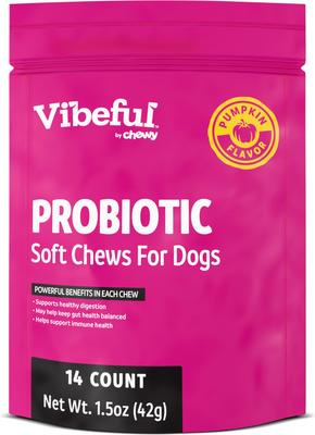 Bundle: Vibeful Favorites - Mobility, Multivitamin, Probiotic, Allergy & Calming Beef, Peanut Butter, Pumpkin & Peanut Butter Dog Soft Chew Supplements, 70 count bundle