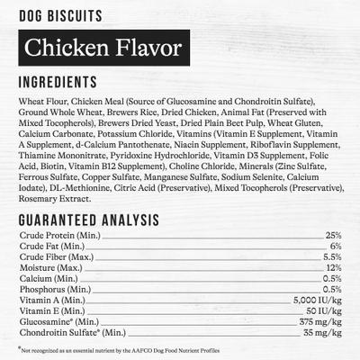 Galletas grandes para perros Active Life con sabor a pollo y arroz, caja de 15 lb, paquete de 2