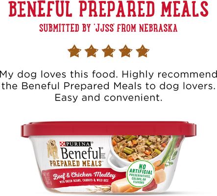 Freshly Prepared Meals Beef & Chicken Medley with Green Beans, Carrots & Wild Rice Wet Dog Food, 10-oz, case of 8