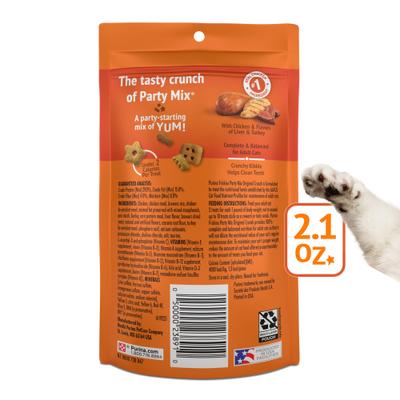 Galletas crujientes para gatos Party Mix Original Crunch, bolsa de 2.1 oz