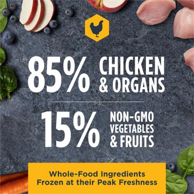 Bundle: Variety Pack - Instinct Frozen Raw Bites Grain-Free Cage-Free Chicken Recipe Dog Food, Beef & Lamb Flavors