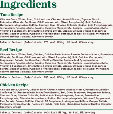 Perfect Portions Grain-Free Cuts in Gravy Variety Pack Beef, Tuna & Chicken Recipe Adult Wet Cat Food Trays, 2.64-oz, case of 24 twin-packs