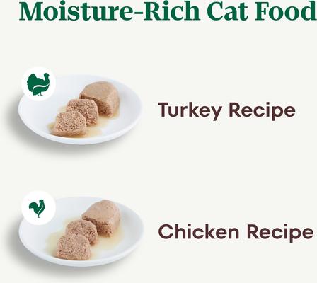 Perfect Portions Turkey & Chicken Variety Pack Grain-Free Soft Pate Wet Cat Food, 2.65-oz, case of 12 twin-packs