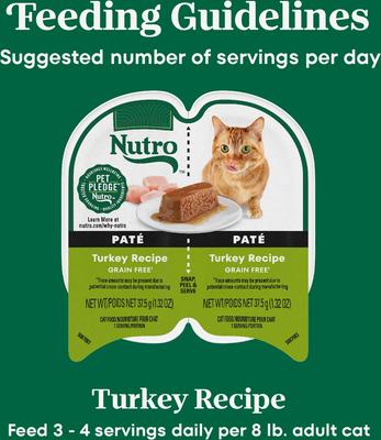 Perfect Portions Grain-Free Turkey Pate Wet Cat Food, 2.6-oz, case of 24 twin-packs