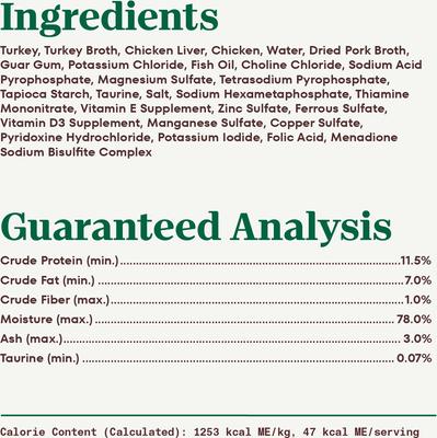 Perfect Portions Grain-Free Turkey Pate Wet Cat Food, 2.6-oz, case of 24 twin-packs