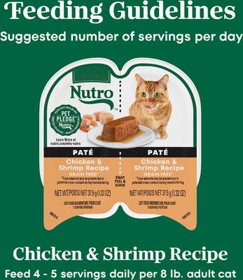 Perfect Portions Grain-Free Chicken & Shrimp Soft Pate Wet Cat Food, 2.6-oz, case of 24 twin-packs