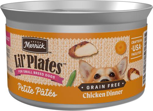 Lil' Plates Petite Pates Grain-Free Small Breed Wet Dog Food, Variety Pack, 3-oz can, case of 12