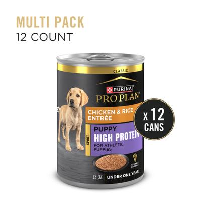 Sport Puppy High Protein Chicken & Rice Wet Dog Food, 13-oz can, case of 12