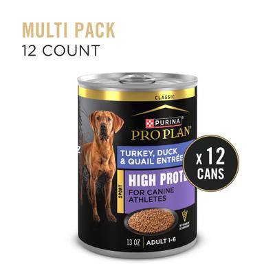 Sport High Protein Turkey, Duck & Quail Entrée Wet Dog Food, 13-oz can, case of 12