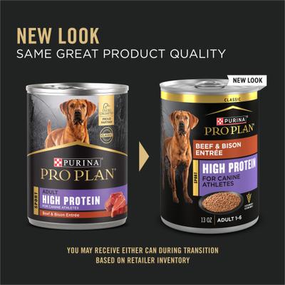 Sport High Protein Beef & Bison Entrée Wet Dog Food, 13-oz can, case of 12