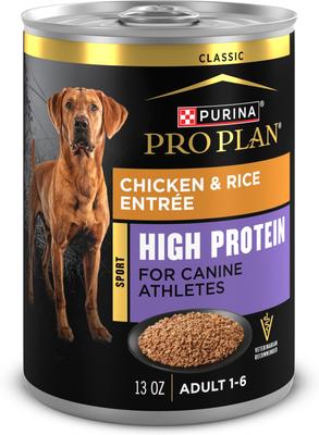 Comida húmeda para perros Sport High Protein Turkey, Lamb & Venison Entrée, lata de 13 oz, caja de 12