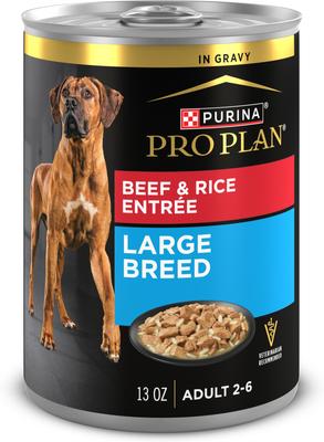 Specialized Variety Pack Adult Large Breed High Protein Chicken & Rice, Beef & Rice in Gravy Wet Dog Food, 13-oz can, case of 12
