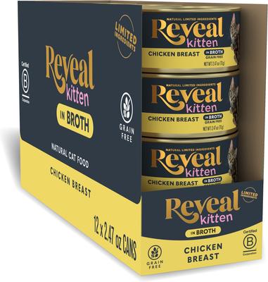 Natural Limited Ingredient Grain-Free Chicken Breast in Broth Wet Kitten Food, 2.47-oz, case of 12