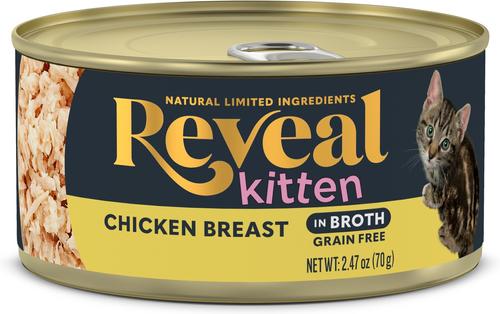 Natural Limited Ingredient Grain-Free Chicken Breast in Broth Wet Kitten Food, 2.47-oz, case of 12