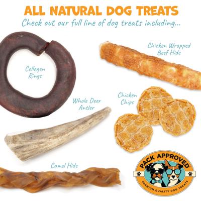 Thick Beef Steer Bully Sticks Natural Dog Chews, 5 to 6-in, 12 count