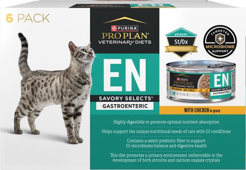 EN Gastroenteric Savory Selects in Gravy with Salmon Wet Cat Food, 5.5-oz can, case of 6