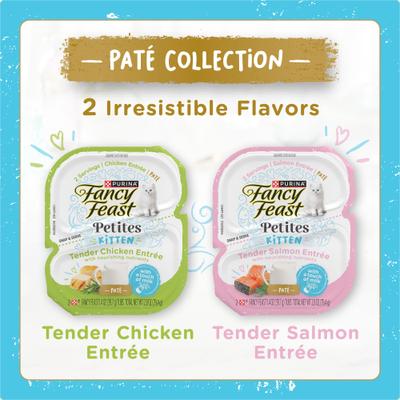 Petites Variety Pack Tender Pate Gourmet Wet Kitten Food, 2.8-oz tub, case of 12