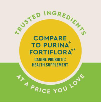 Chicken Flavored Probiotic Powder Supplement for Dogs & Puppies, 30 count