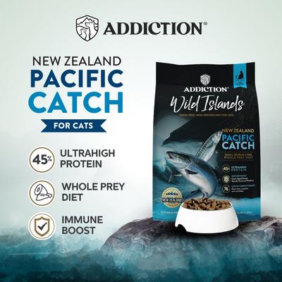 Premium Wild Islands Pacific Catch Seafood & Fish Grain-Free & High-Protein Dry Cat Food, 4-lb bag