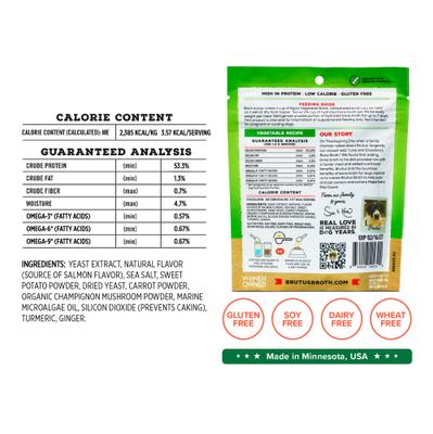 Skin & Coat Vegetable Broth Powder with Omega 3-6-9 Grain-Free Dog Food Topper, 3.5-oz pouch