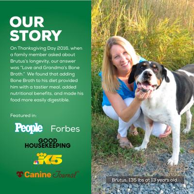 Hip & Joint Beef Bone Broth Powder with Glucosamine Dog Food Topper, 3.5-oz pouch