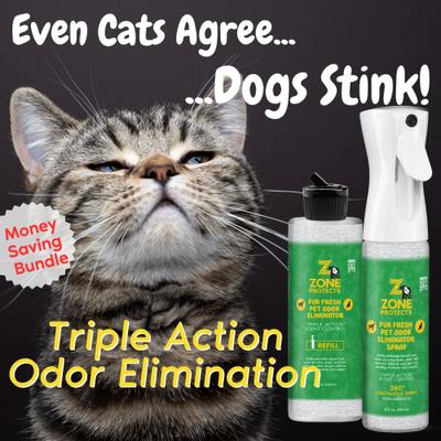 Eliminador de olores en aerosol para mascotas Pets Pet Odor Eliminator, 18 onzas líquidas con repuesto