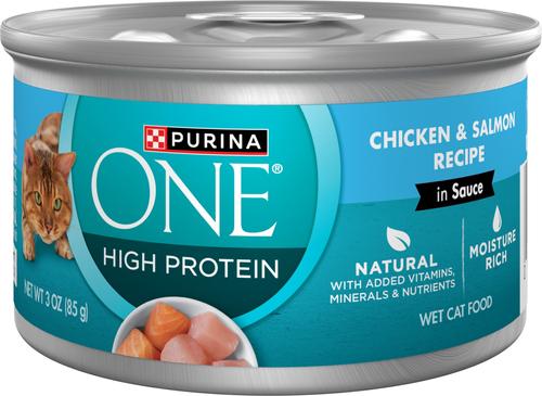 Natural Tuna in Sauce High Protein Wet Cat Food, 3-oz can, case of 24