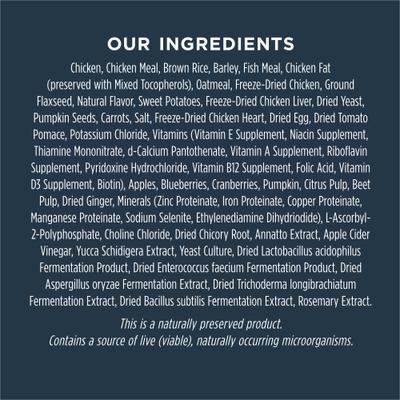 Alimento seco para perros Raw Boost con pollo real, receta de grano integral para la salud intestinal, bolsa de 3.5 lb