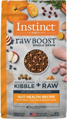 Raw Boost Whole Grain Gut Health Recipe with Real Chicken Dry Dog Food, 3.5-lb bag