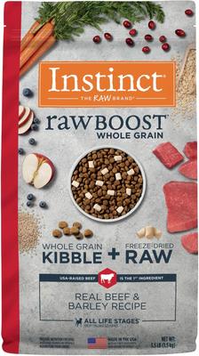 Raw Boost Whole Grain Real Salmon & Brown Rice Recipe Dry Dog Food, 3.5-lb bag