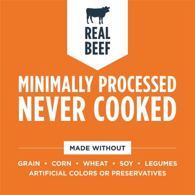 Raw Meals Real Beef Recipe Grain-Free Adult Freeze-Dried Dog Food, 3-oz bag